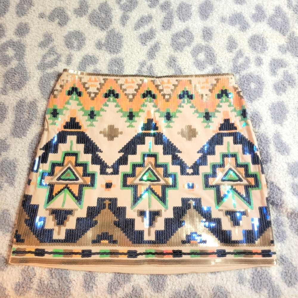 Aztec print skirt